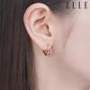 14K Cross Cubic Ring Earrings (Gold Plated) ELGPEE515