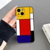 M-Mondrians Phone Case For Iphone 17 Air 15 Pro Max 14 Pro 16 Plus 12 13 11 Xr X Xs 8 7 Plus Back Cover
