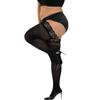 Plus Size Female Lace Stockings with Anti-slip Black Over Knee Silk High Long Tube Socks for Women Girl Office Lady