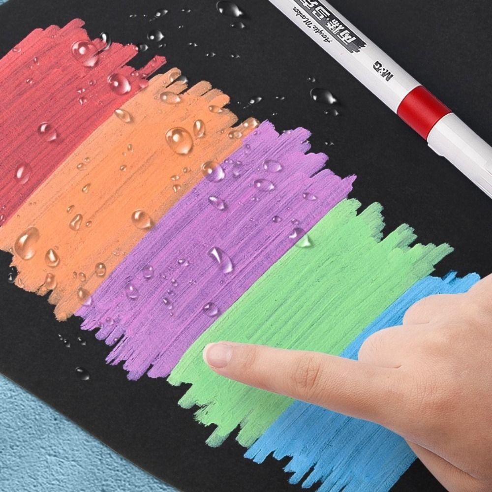 Fine Nib Paint Art Marker Soft Tip Acrylic Paint Marker Child Painting Graffiti Pens  Art Supplies