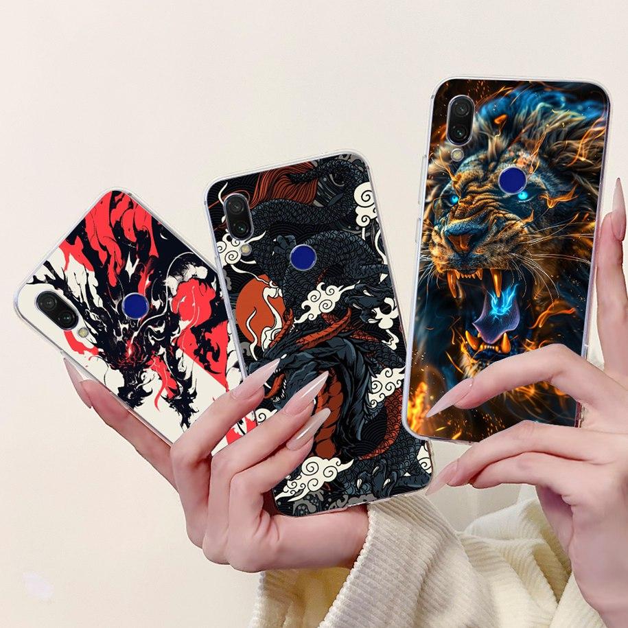 Для чехла Xiaomi Redmi 7 7A Чехол Роскошный Расписной Мягкий Прозрачный Силикон ТПУ Ударопрочный Чехол Для Xiaomi Redmi Note 7 Pro Note7 Coque