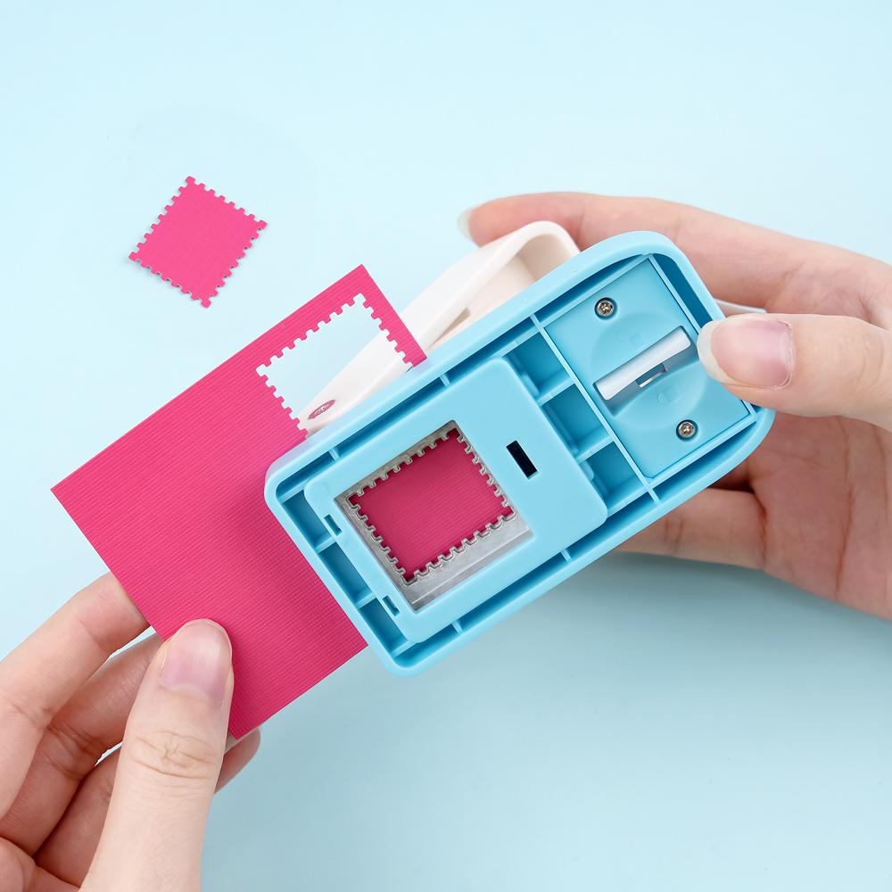 Прямоугольный дырокол для почтовых марок 1x0,8 дюйма, фигурный прямоугольный рычажный дырокол для бумажного творчества, скрапбукинга, DIY-открыток