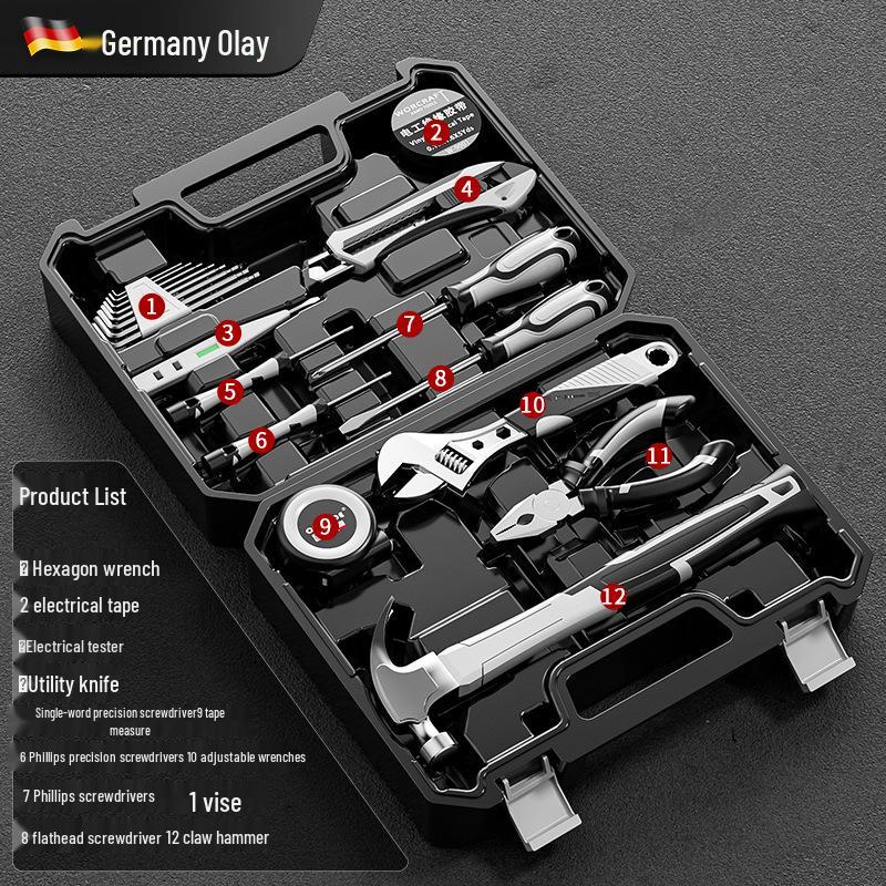 Универсальный набор бытовых инструментов для ремонта: Деревообработчик и Автомобильный Многофункциональный Ящик для Инструментов