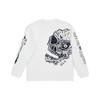 Palace Толстовка с круглым вырезом с рисунком черепа и букв X Lotties, белая толстовка унисекс P20ES032