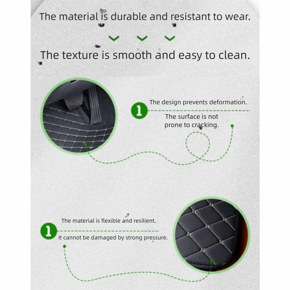 5 шт./компл. Коврики для пола автомобиля из ПУ кожи Водонепроницаемые коврики для защиты пола автомобиля для передних и задних сидений