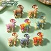 Diamond-inlaid Sheep Brooch Metal Brooch Pins Retro Argali Brooches for Women  Cloth Accessories