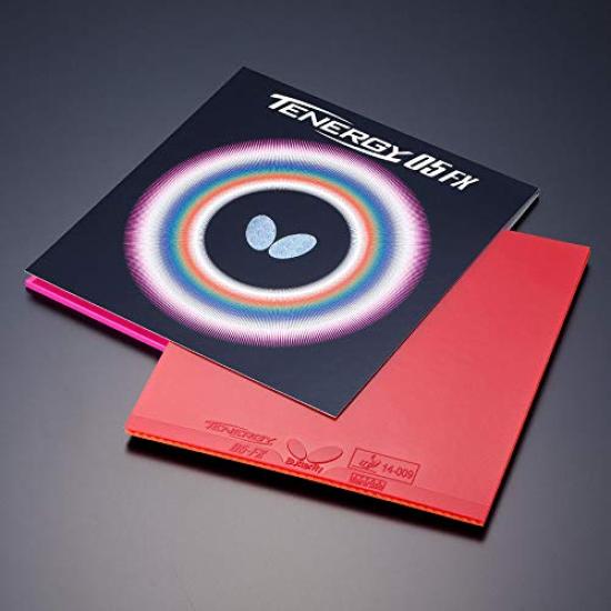 Накладка для настольного тенниса Butterfly Tenergy 05 FX Back Soft Tension 05900 Красная, очень толстая (Вращение)