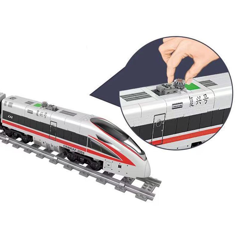 City Electric Express Passenger Train With Tracks Set Model Technical Building Blocks Bricks Gifts for Kids Childrens Boys Adult
