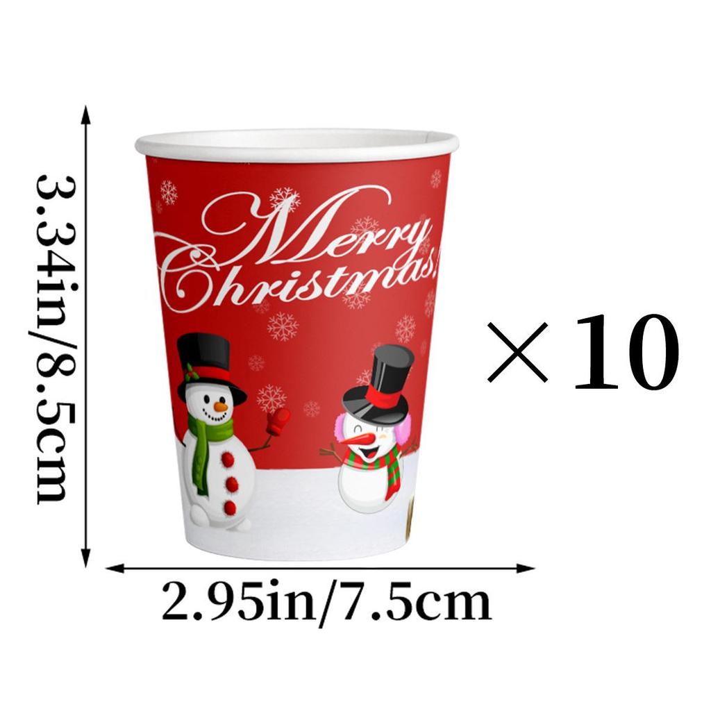 2024 Christmas Snowman Party Set: Paper Cups, Plates, Knives, Forks & Spoons