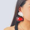 Z's Summer Resin European-American Statement Earrings with Irregular Design