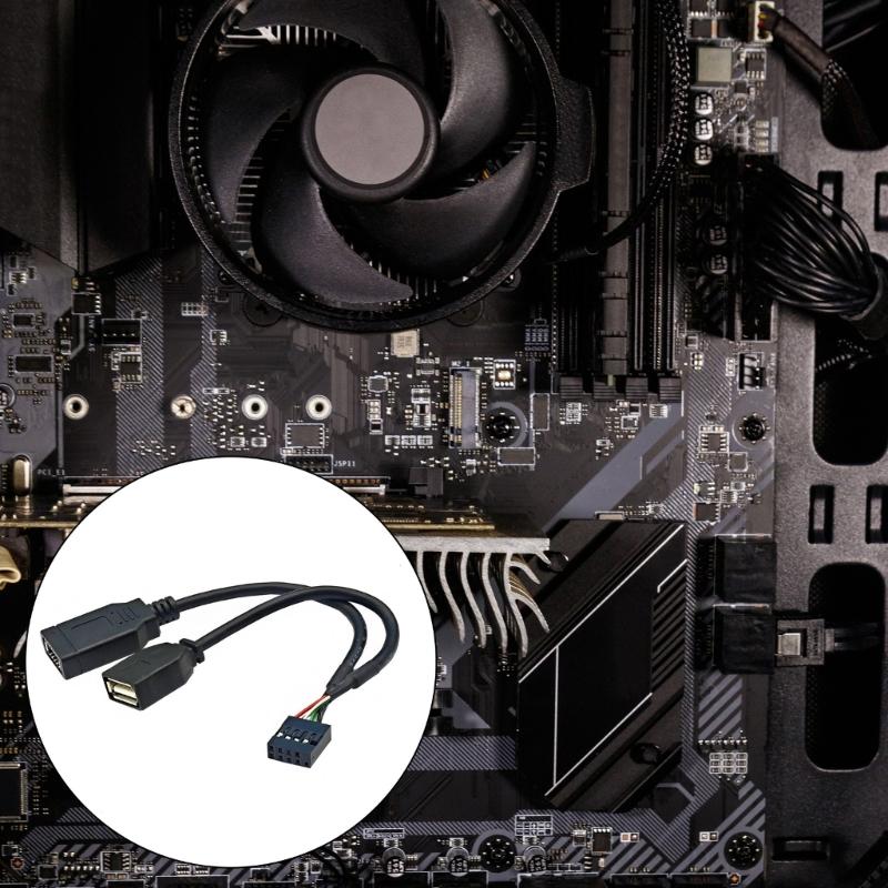 Кабель-конвертер USB 2.0 9-контактный в USB + Type E с передним портом Type C для улучшенной совместимости с материнскими платами 5,91 дюйма