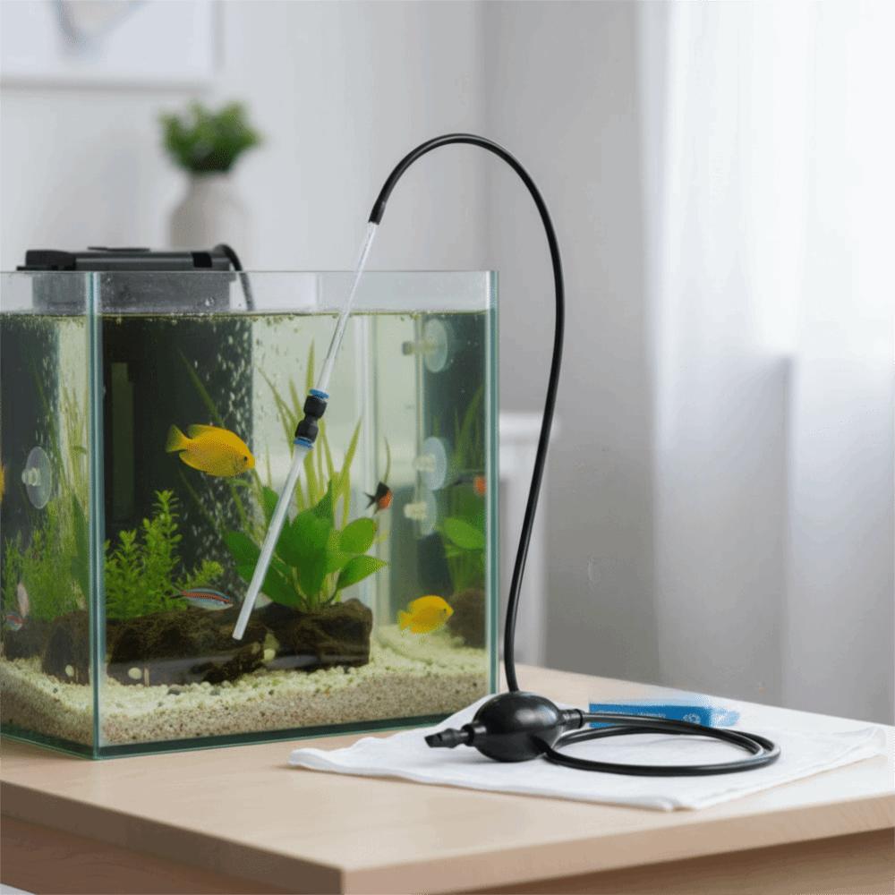 Manual Aquarium Water Changer Siphon Pump Efficient Fish Tank Waste Remover Ecosystem Tank
