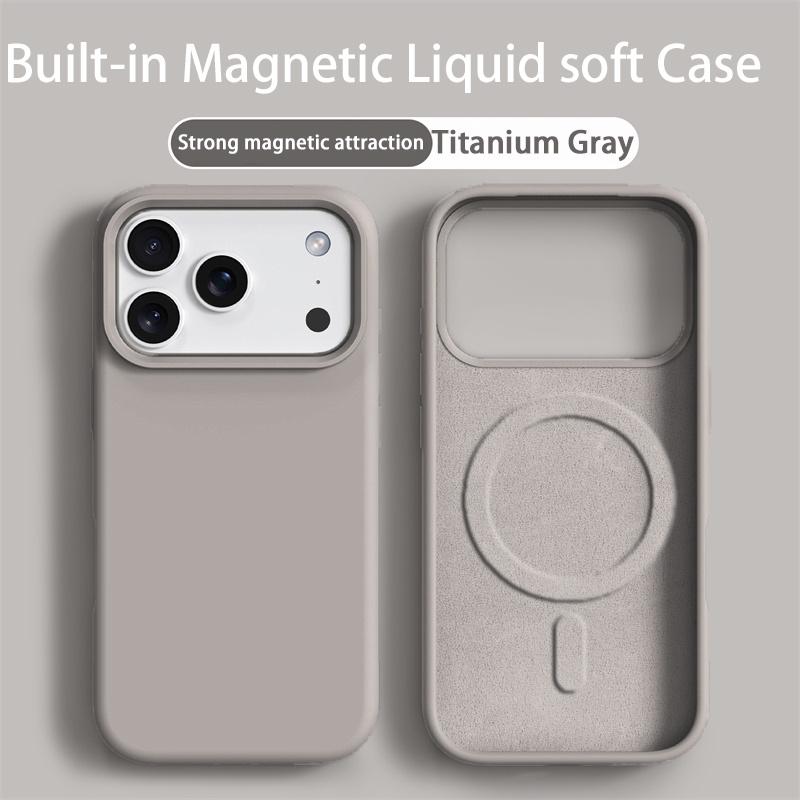 Оранжевый Жидкий Силиконовый Чехол Magsafe для iPhone 17 Pro Max Air Мягкий Магнитный Зарядный Чехол Для iPhone 12 13 14 15 16 Pro Max Plus