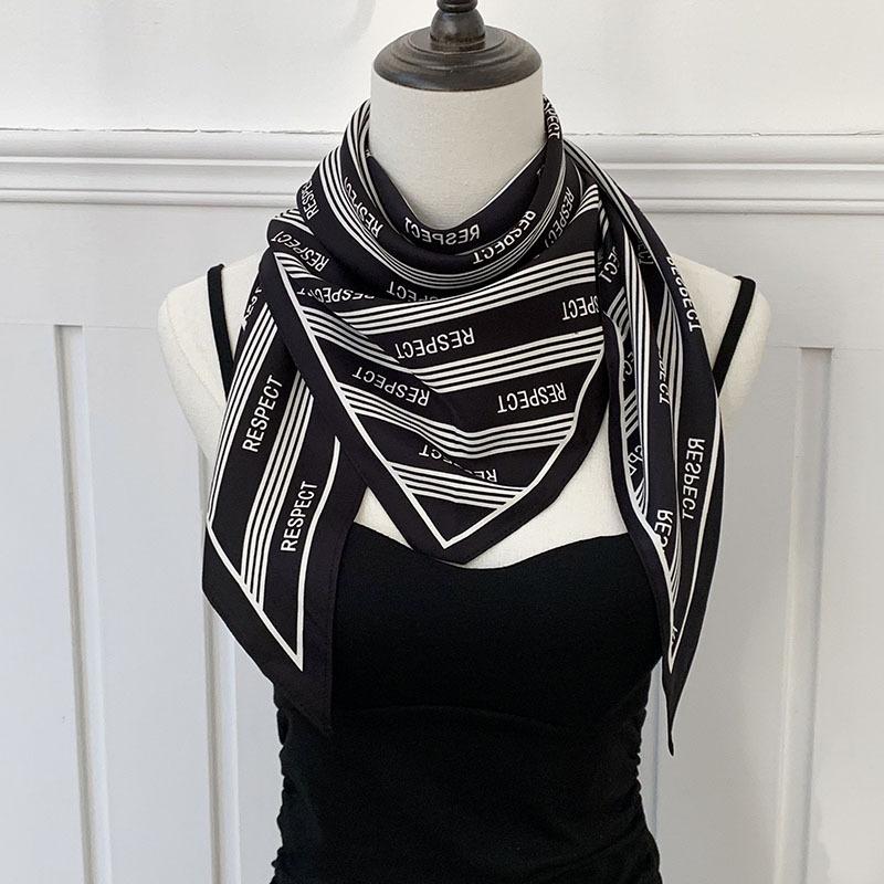 Silk Scarf High-end New Summer Multi-purpose Scarf Shawl Versatile Decorative Scarf Headscarf Triangle Scarf Waist