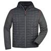 James and Nicholson Mens Melange Knitted Hybrid Jacket