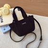 Small Canvas Bucket Purse For Women With Internal Pouch And Single Strap For Casual Wear