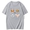 Cotton Oversized Top Quality Men Clothing Faces Of Cats Of Different Breeds Graphic T Shirts Fashion Tees Streetwear Male Tee