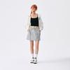 New MLB New York Yankees Basic Collection SS25 Casual Short Skirts Women's Light Gray 3FSKB0753-50GRL