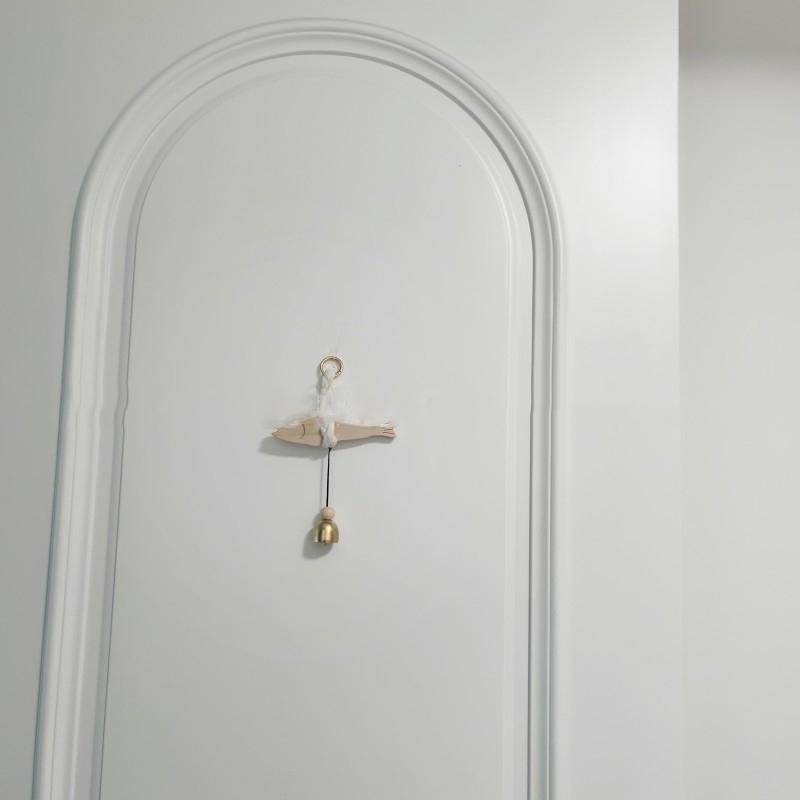 Fish Shape Wooden Doorbell Wall Entryway Fish Decoration Housewarming Moving Gift Opening Giveaway Hanging Decoration