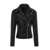 Женская washed leather ретро стиль ПУ пальто ретро кожаная куртка лацкан молния стеганый корпус куртка женская