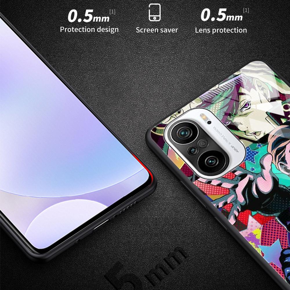Чехол из закаленного стекла для Xiaomi Redmi Note 10 Pro Max 9 9s 7 8t 8 K40 K30 Pro Plus 9t 9c 8a 9a, чехол для телефона Jojo Bizarre Aventure