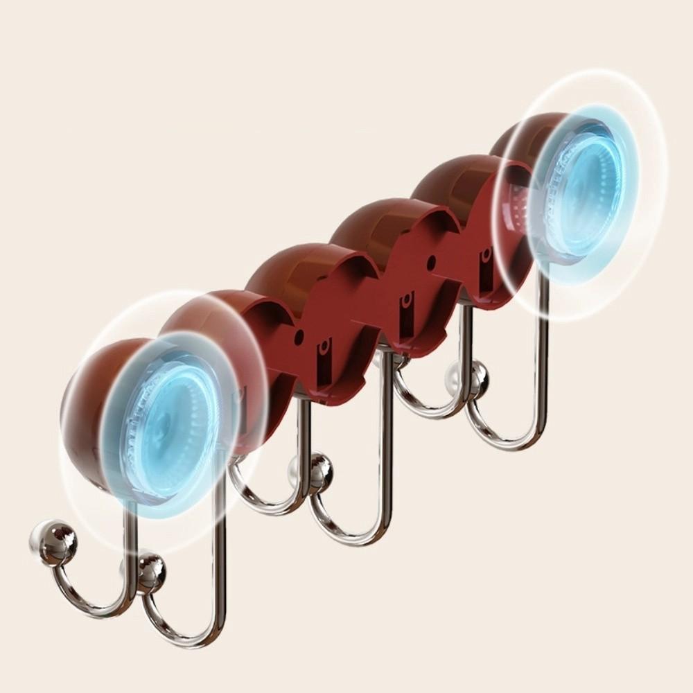 No Marks Suction Cup Hook Removable Clothes Storage Rack Hat Storage Coat Hanger  Entrance Door