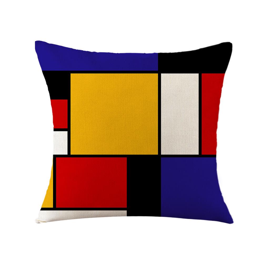 Геометрическая красная наволочка Офисная подушка Подушка для дивана Прикроватная подушка-спинка Наволочка