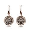 Charming Vintage Boho for Women Dangle Earrings New Creative Ear Jewelry Drop Earring Round Sun Female Jewelry Ethnic Fashion Gift  Handmade