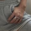 Foxanry INS Fashion 925 Sterling Silver Finger Rings Charm Women Irregular Simple Geometric Birthday Party Jewelry Gifts