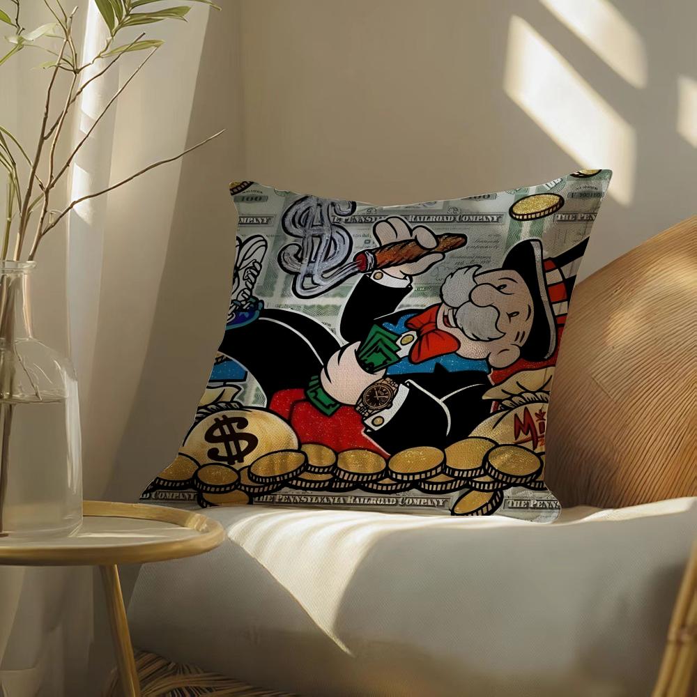 Cartoondollaraalecmonopoly Pillow Case Pillowcase, Double-Sided Printed, Sofa Cushion, Bedroom Headboard
