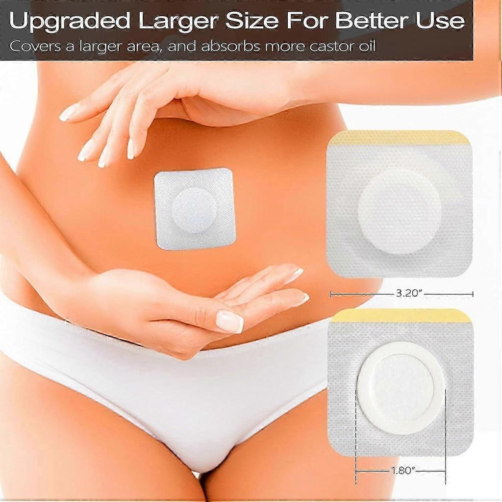 2025 Latest Model 12Pcs Hypoallergenic Castor Oil Pack Wrap for Belly Button,