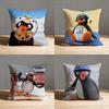 Наволочки P-Pingu для Спальни Гостиной Дивана Домашний Декор Полиэстеровая Наволочка для Подушки на Молнии
