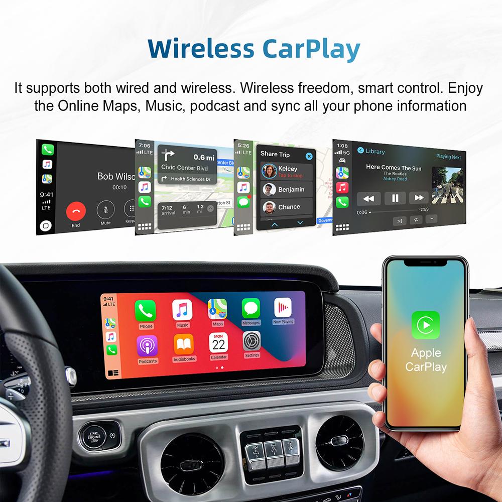 Беспроводной комплект для модернизации CarPlay Android Auto, декодер, интерфейс CarPlay для системы Mercedes Benz NTG 5.5 COMAND 2017-2019