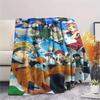 1PC Naruto Sunset Reflection Patterned Flannel Blanket Suitable For All Seasons For Home Decor Warmth And Comfort Gifts Holiday Present