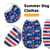 Summer Breathable Dog Clothes Small Large Dogs Cat Vest July 4th Independence Day  Pet T-shirt Puppy Clothing Yorkshire Coat