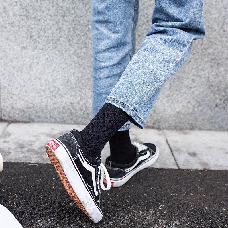 Socks Women White Black Crew Socks Female Pure Solid Color Socks Pack Set Short Women 'S Cotton Sock 