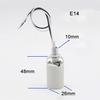 2/5/10/20pcs Pack E14 E27 Ceramic Screw Light Socket,E12 E26 Porcelain Lamp Bulb Holder with Wire for Incandescent Halogen Bulb