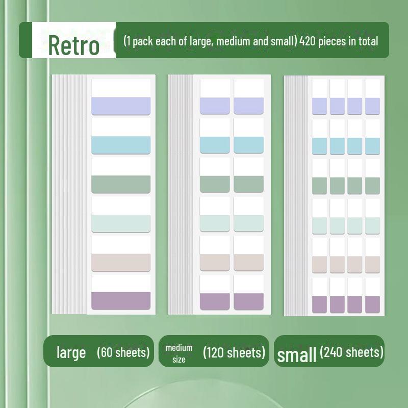 Пользовательские наклейки Morandi Index Label Sticky Notes – флуоресцентные закладки для студентов