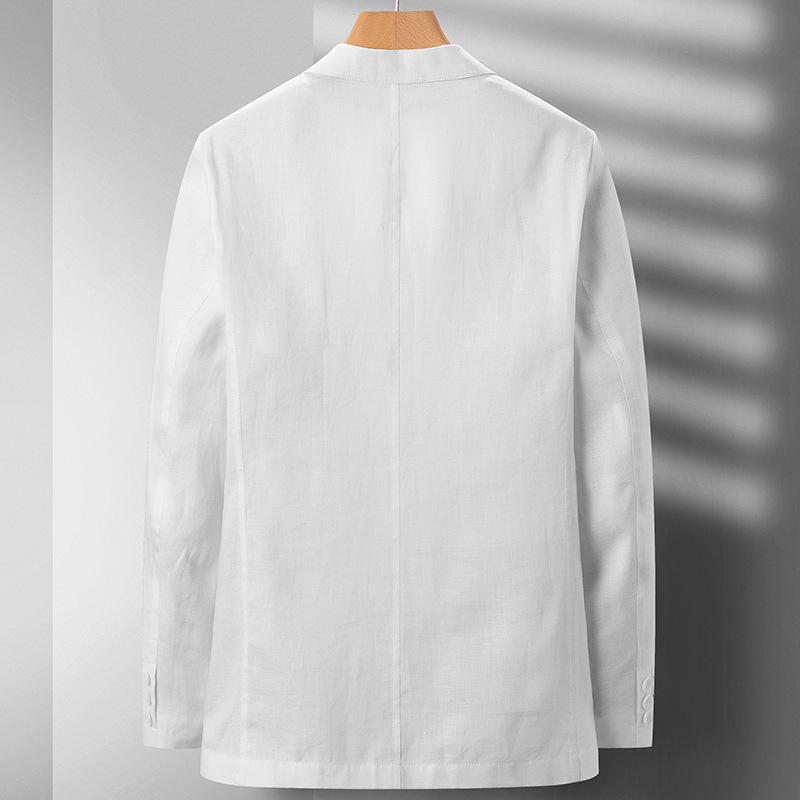 Мужской летний льняной повседневный блейзер - Легкий костюм для молодых и среднего возраста