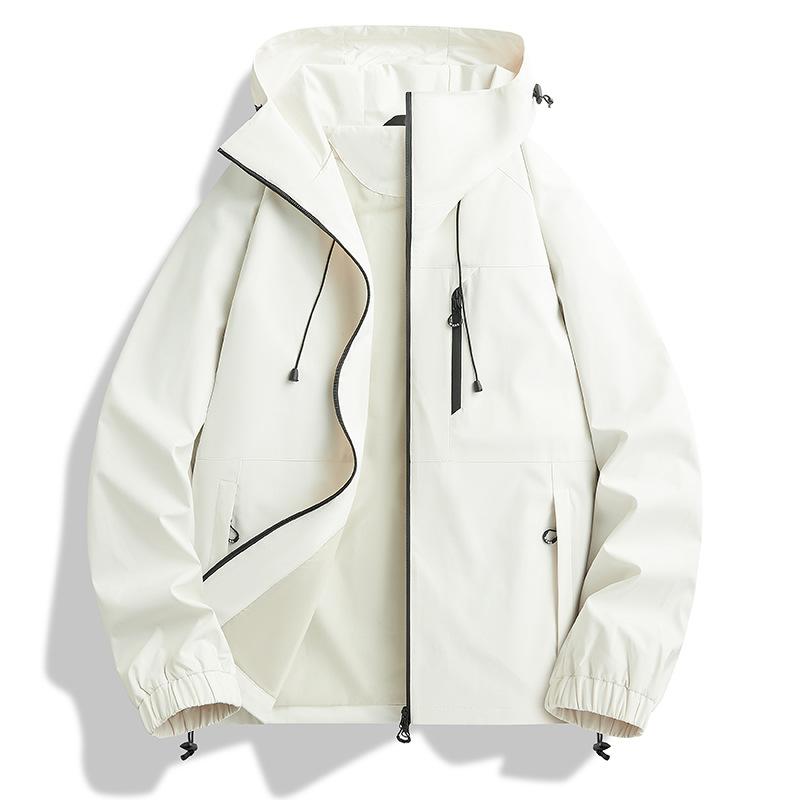 Новая весенне-осенняя однотонная куртка для мужчин и женщин, свободная, универсальная, повседневная куртка с капюшоном для нейтральных пар