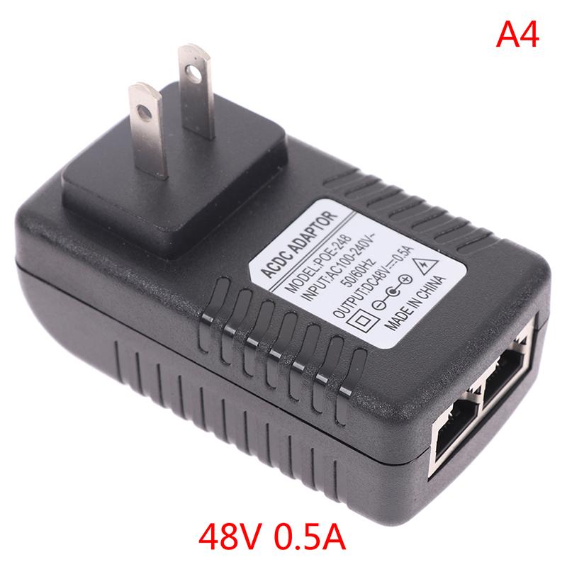 Ac 110V-240V To Dc 12V 15V 24V 48V 0.5A 1A Poe Injector Power Adapter