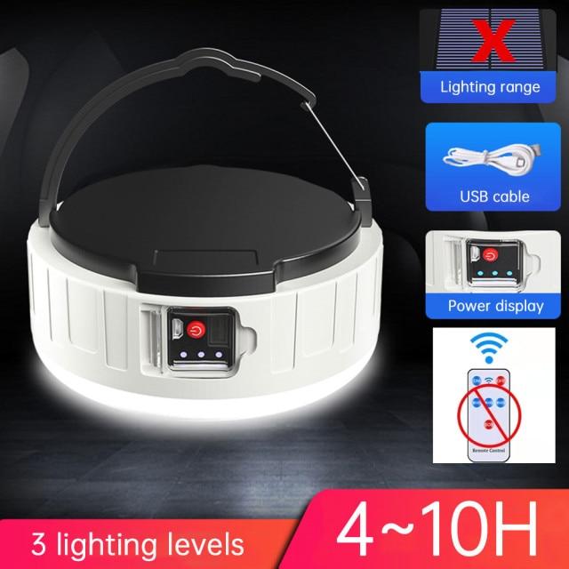 Кемпинговый фонарь с дистанционным управлением, портативный светильник, солнечная лампа для кемпинга, палаточный фонарь, светодиодный аварийный перезаряжаемый аккумулятор солнечной энергии для портативного освещения