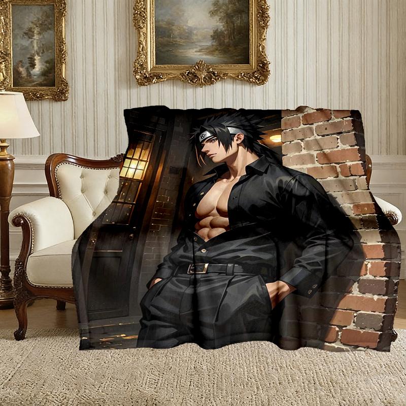 1pc Comfortable Home Print Throw Blanket, naruto Blanket For Bed and Sofa Use, Special Present For Family