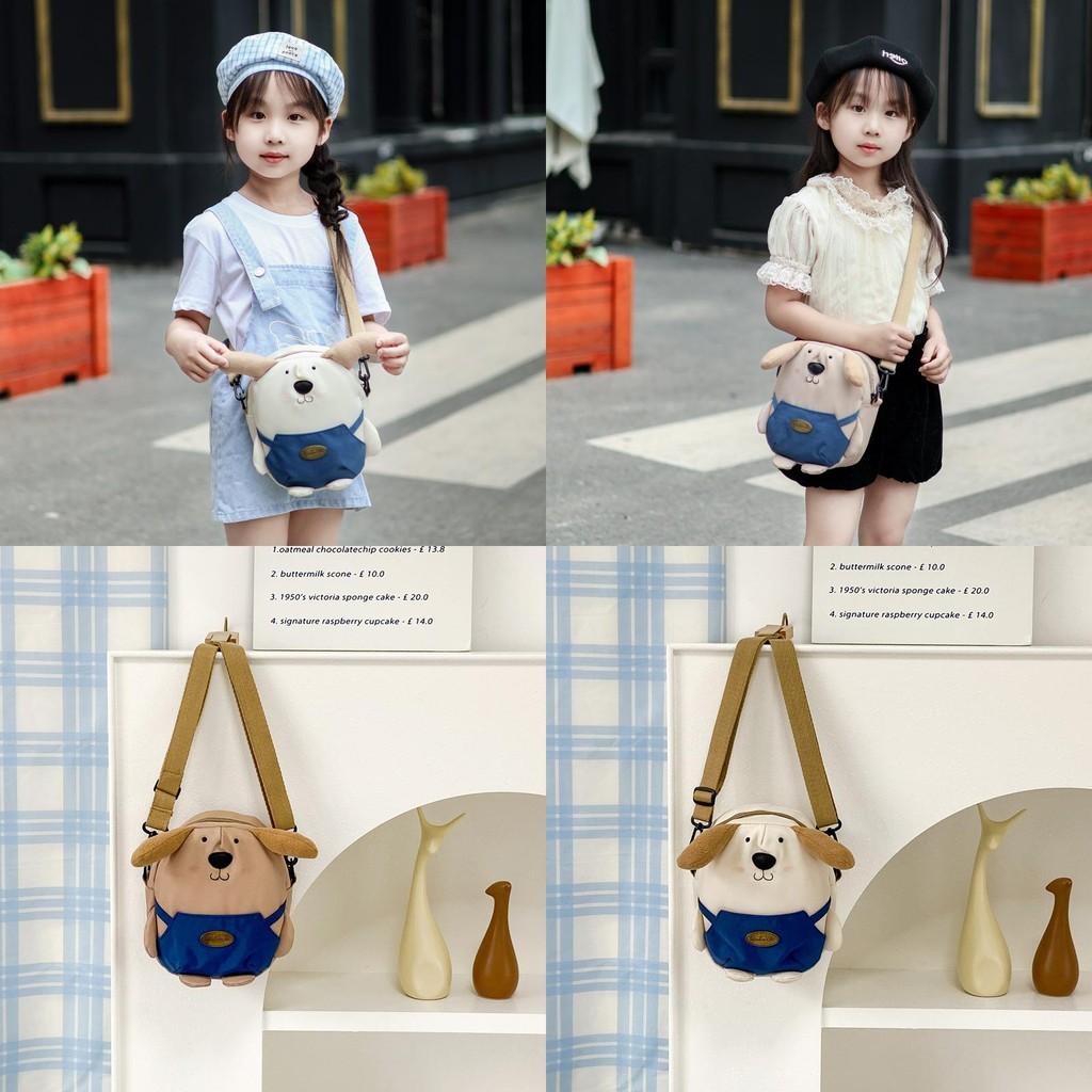 Children Nylon Cute Dog Shoulder Bag With Breathable And Durable Design For School Use