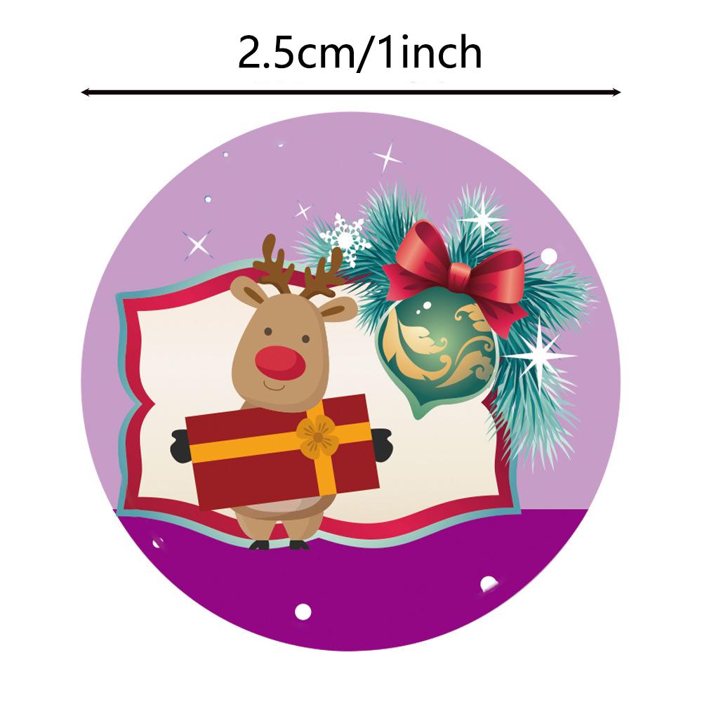 50-500PCS Merry Christmas Sticker Santa Claus Elk Pattern Sticker Party Holiday Decoration Gift Sticker Baking Sticker Label