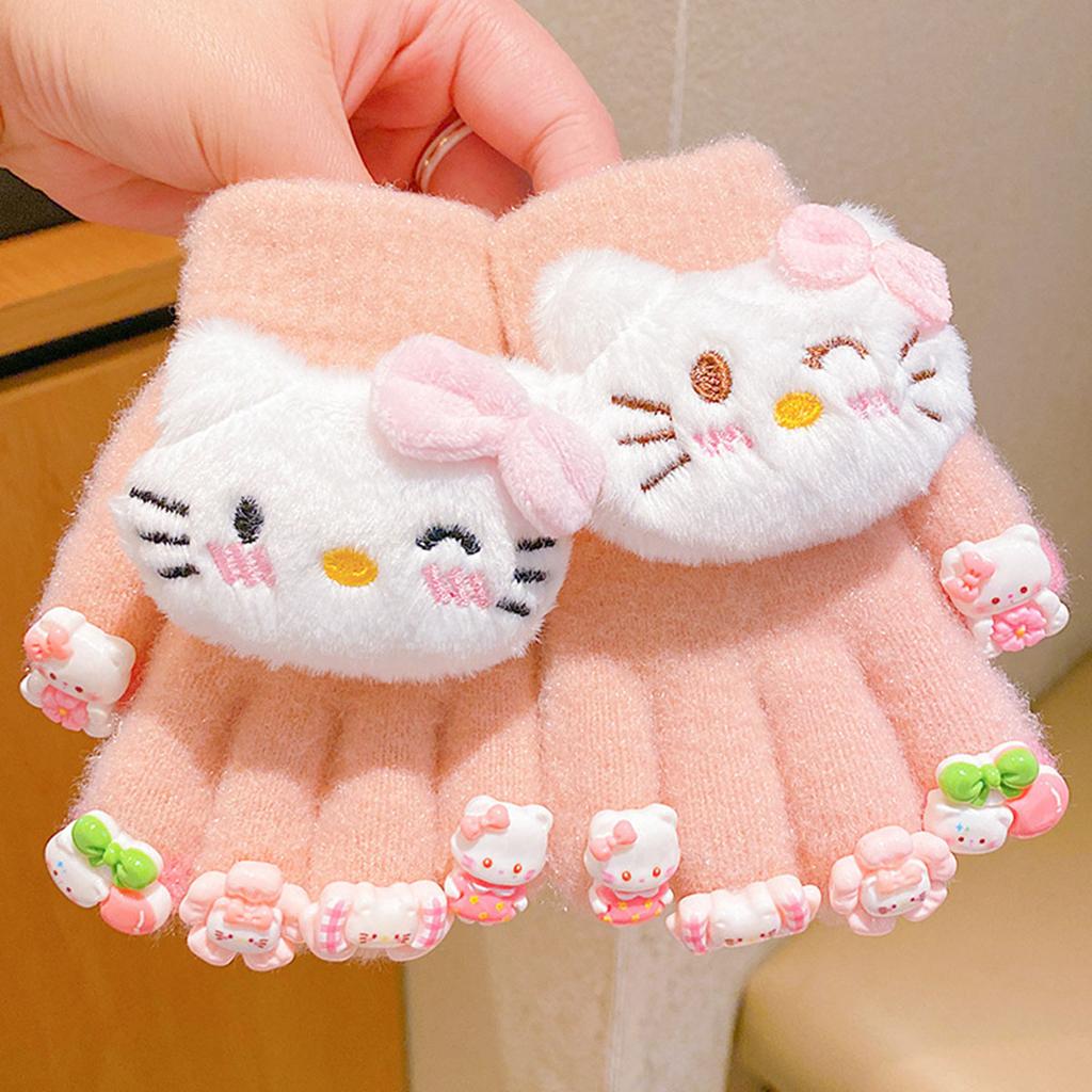 Kuromi Fashion Comfort Cartoon Cute Gloves Winter Cold-Proof Warm Children Gloves,Birthday gift for children