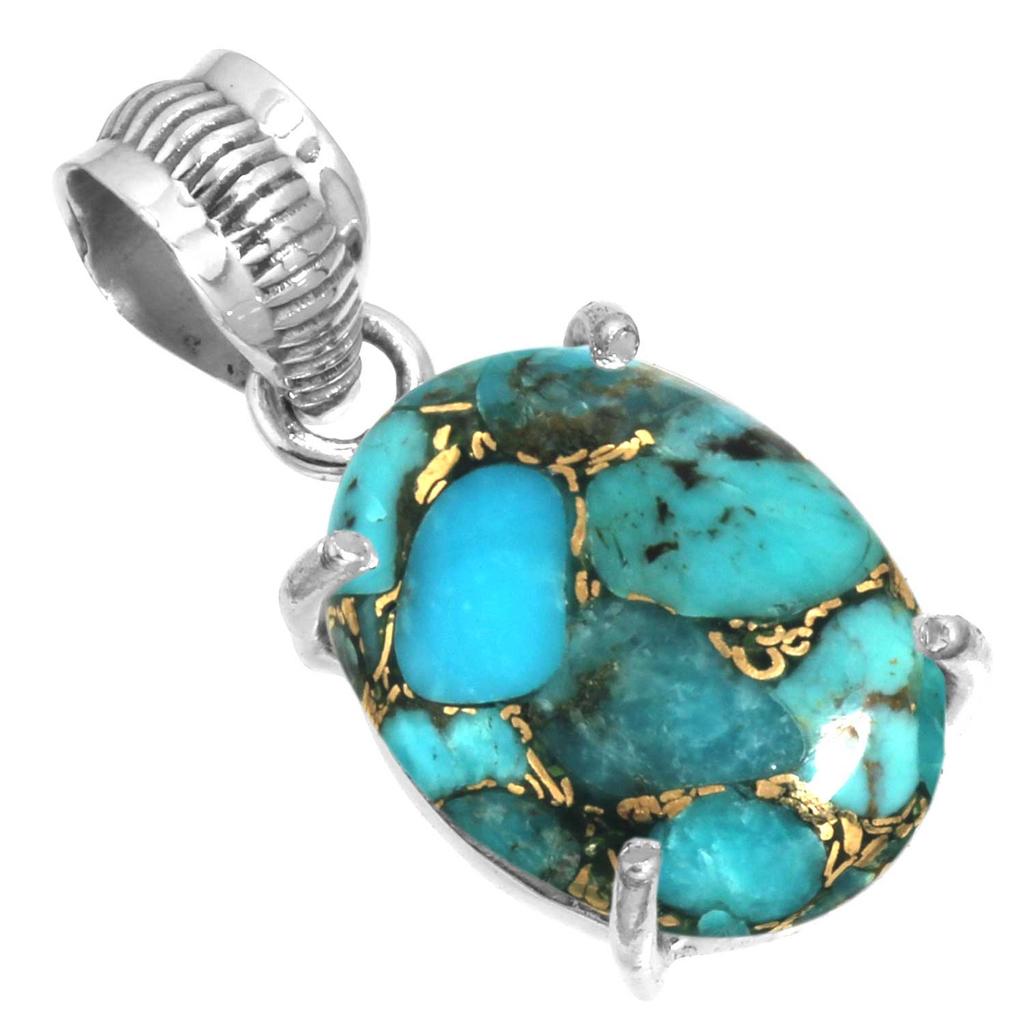 Подвеска из стерлингового серебра 925 пробы, женская бижутерия с драгоценными камнями, подарок на день дружбы, сине-зеленый, фиолетовый, медный, бирюзовый, жемчужный, лазурит, перламутр