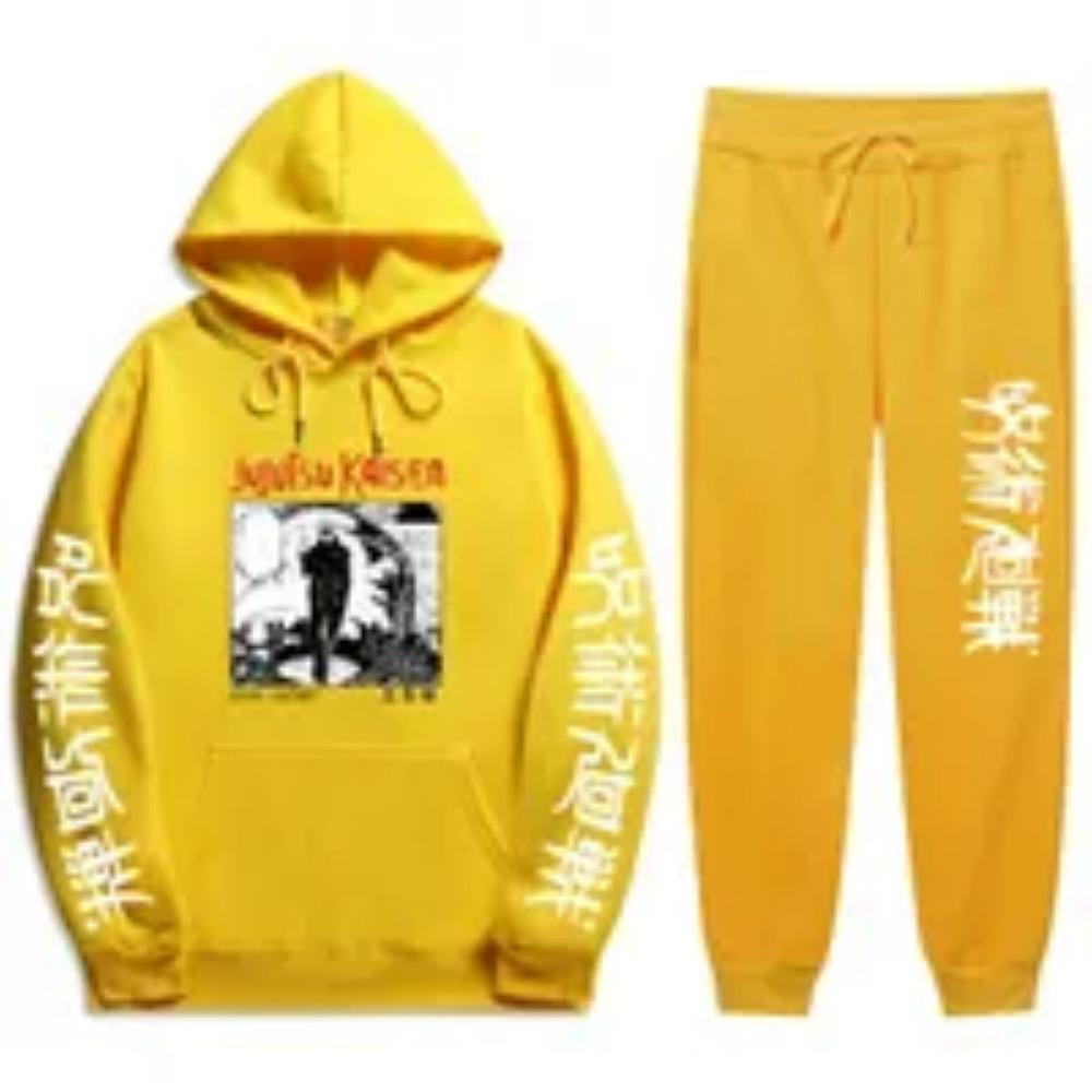 2021 Jujutsu Kaisen Anime Hoodie and Pants Sets Men Women Winter Fashion 2 Piece Set Tracksuit and Sweatpants Jujutsu Kaisen Sui X0909