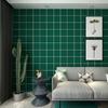 Self-adhesive Plaid Wallpaper Waterproof Home Decor Geometric Lattice Wall Paper Living Room Bathroom Yellow /Red/White/Green