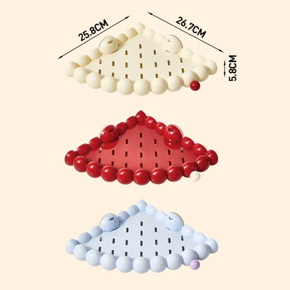Suction Cup Wall Mounted Shelf ABS Shower Storage Rack Bathroom Organizer Shower Room